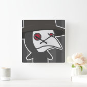 Little Plague Doctor Vierkante Klok (Huis)
