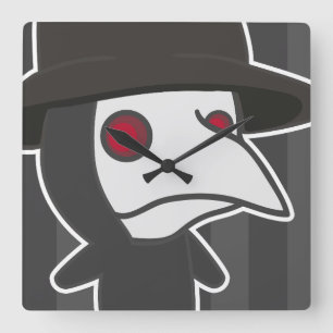 Little Plague Doctor Vierkante Klok