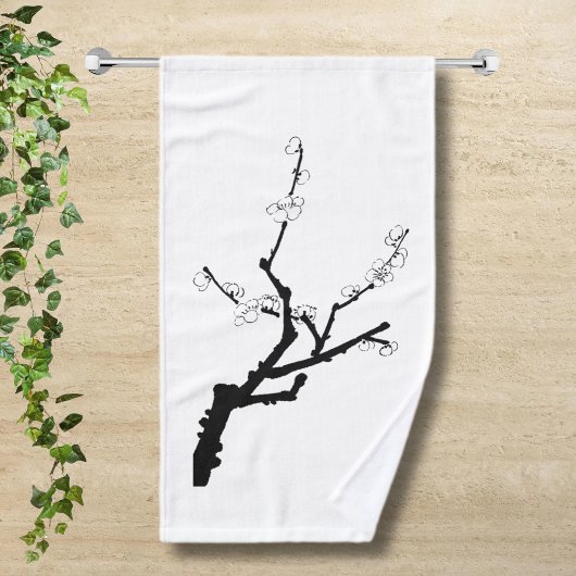 Little Plum Blossom Twig Handdoek