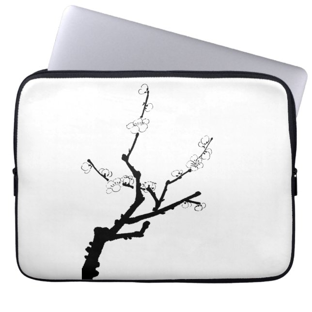 Little Plum Blossom Twig Laptop Sleeve (Voorkant)