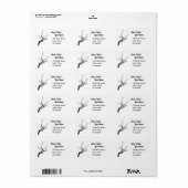 Little Plum Blossom Twig Placemat Etiket (Full Sheet)