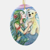 Little Polar Beer Baby - Mermaid Art Keramisch Ornament (Achterkant)