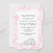 Little Polar Beer Winter Birthday Party Invite Kaart (Voorkant)