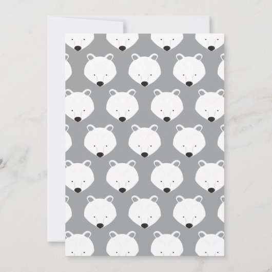 Little Polar Beer Wonderful One 1st Birthday Invit Kaart (Achterkant)