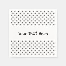 Little Polka Dots Zwart en Wit Servet