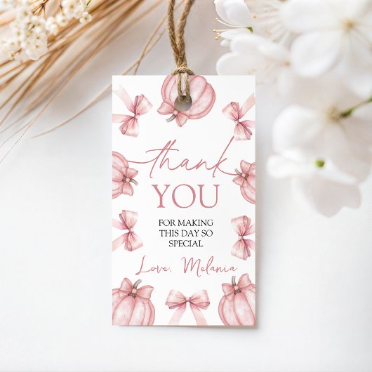Little Pompoen Favor Tag Cadeaulabel