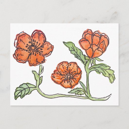 Little Poppy-postkaart Briefkaart (Voorkant)