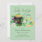 Little Pot of Gold Ierse Shamrock Verjaardagsfeest Kaart (Voorkant)