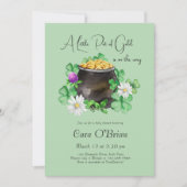 Little Pot of Gold Irish Shamrock Baby shower Kaart (Voorkant)