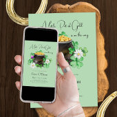 Little Pot of Gold Irish Shamrock Baby shower Kaart