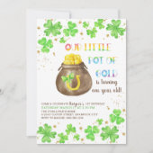 Little Pot of Gold Lucky Shamrock 1st Birthday Kaart (Voorkant)