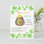 Little Pot of Gold Lucky Shamrock 1st Birthday Kaart (Staand voorkant)
