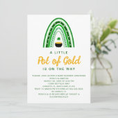 Little Pot of Gold St. Patrick's Day Baby shower Kaart (Staand voorkant)