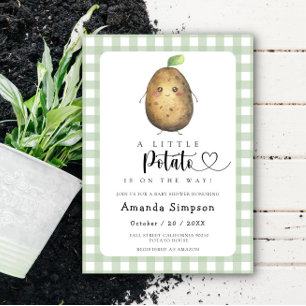 Little Potato Baby shower Invitation Kaart