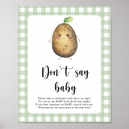 Little Potato Zeg geen baby-Poster Poster