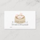 Little Potsticker Baby shower Diaper Raffle Ticket Informatiekaartje (Voorkant)