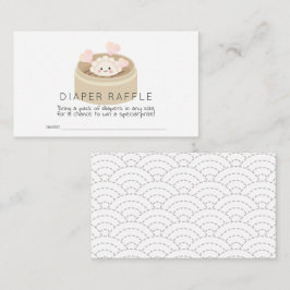 Little Potsticker Baby shower Diaper Raffle Ticket Informatiekaartje