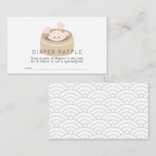 Little Potsticker Baby shower Diaper Raffle Ticket Informatiekaartje