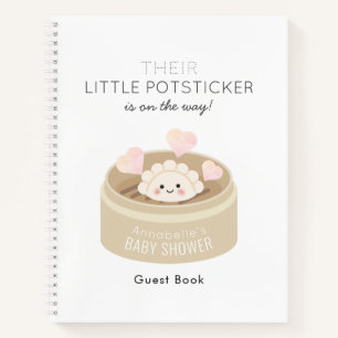 Little Potsticker Baby shower Guest Book Notitieboek