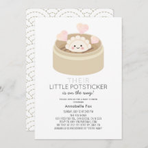 Little Potsticker Baby shower Invitation