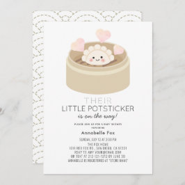 Little Potsticker Baby shower Invitation Kaart