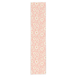 Little Powder Pink Flowers Korte Tafelloper