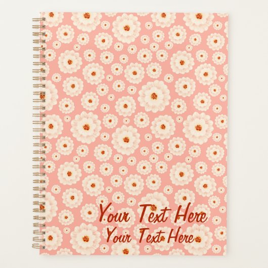 Little Powder Pink Flowers Planner (Voorkant)