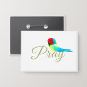 Little Prayer Bird  Button (Voorkant / Achterkant)