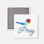 Little Prayer Bird Magneet (Voorkant / Achterkant)