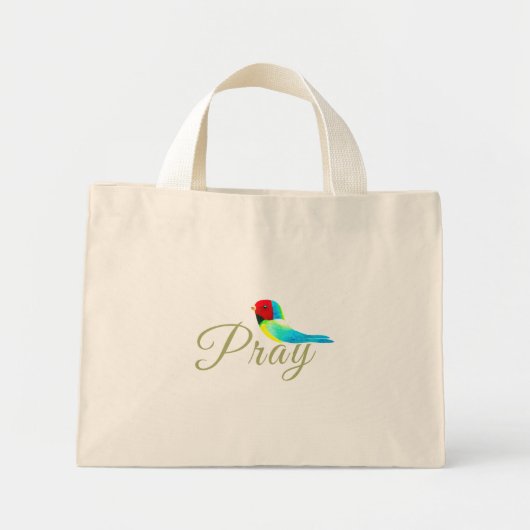 Little Prayer Bird  Mini Tote Bag (Voorkant)