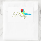 Little Prayer Bird Rechthoekige Sticker (Tas)