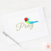 Little Prayer Bird Rechthoekige Sticker (Envelop)