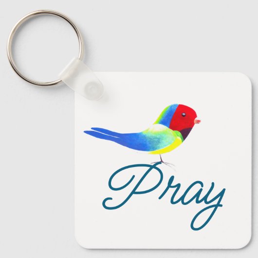 Little Prayer Bird Sleutelhanger (Voorkant)