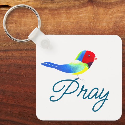 Little Prayer Bird Sleutelhanger (Voorkant)