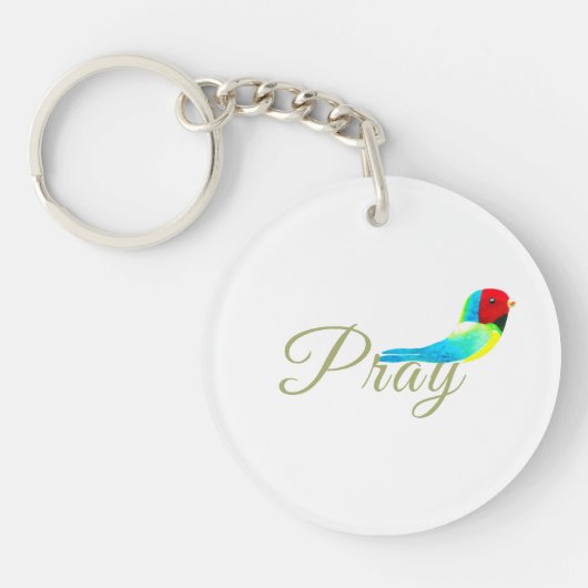 Little Prayer Bird Sleutelhanger (Voorkant)