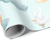 Little Praying Angel Girl Blue Cadeaupapier (Rol Hoek)