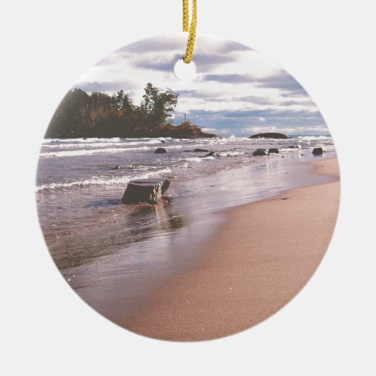 Little Presque Isle Keramisch Ornament (Voorkant)