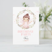 Little Pretty Ballerinas Ballet Birthday Party  Kaart (Staand voorkant)