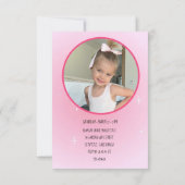 Little Pretty Ballerinas Ballet Birthday Party  Kaart (Achterkant)