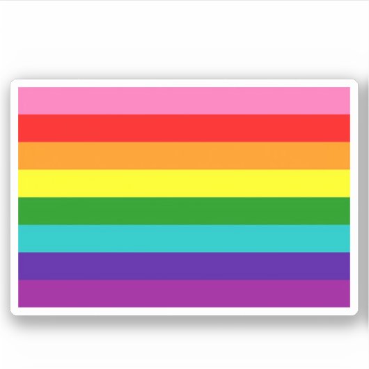 Little Pride Flag Sticker (Voorkant)