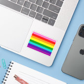 Little Pride Flag Sticker (Laptop met iPhone)