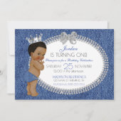 Little Prince Afro-Amerikaanse denim en diamanten Kaart (Voorkant)