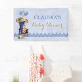Little Prince Baby Boy Gold Crown Royal Blue Spandoek (Insitu)