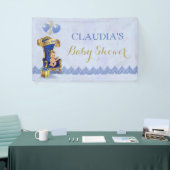 Little Prince Baby Boy Gold Crown Royal Blue Spandoek (Beurs)