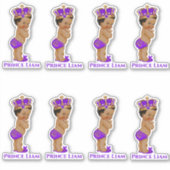 Little Prince Baby Boy Paarse gouden kroon Sticker (Voorkant)
