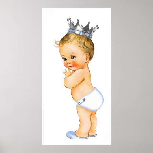 Little Prince Baby Boy Shower Poster (Voorkant)