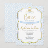 Little Prince Baby Douche Uitnodigingen Jongen Bla (Voorkant / Achterkant)