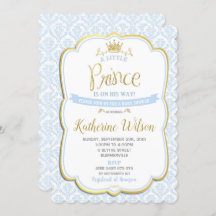 Little Prince Baby Douche Uitnodigingen Jongen Bla