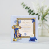 Little Prince Baby Gold Crown Royal Blue Kaart (Staand voorkant)