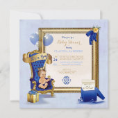 Little Prince Baby Gold Crown Royal Blue Kaart (Voorkant)